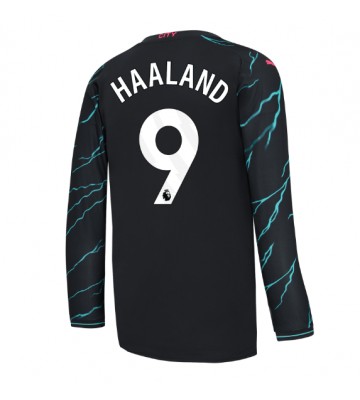 Manchester City Erling Haaland #9 Koszulka Trzecich 2023-24 Długi Rękaw